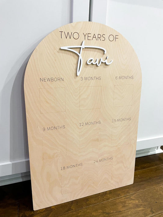 Two Year of Birthday Photo Board