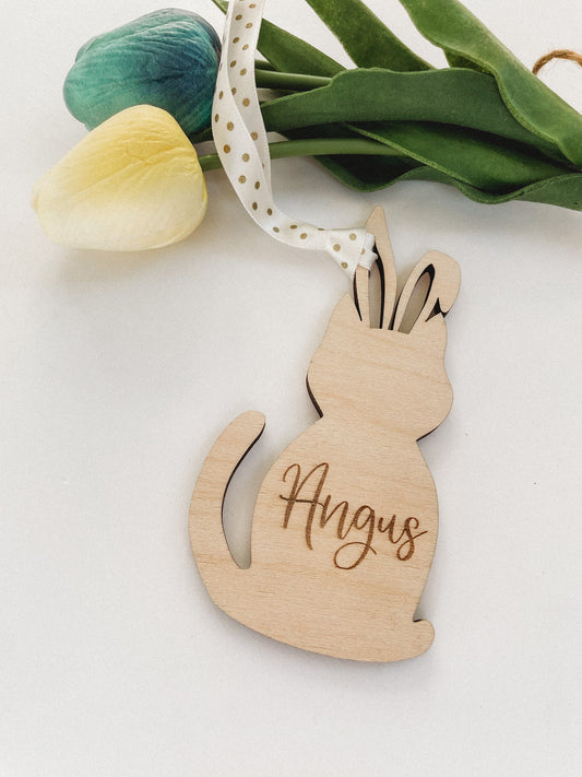 Cat Easter Basket Name Tags