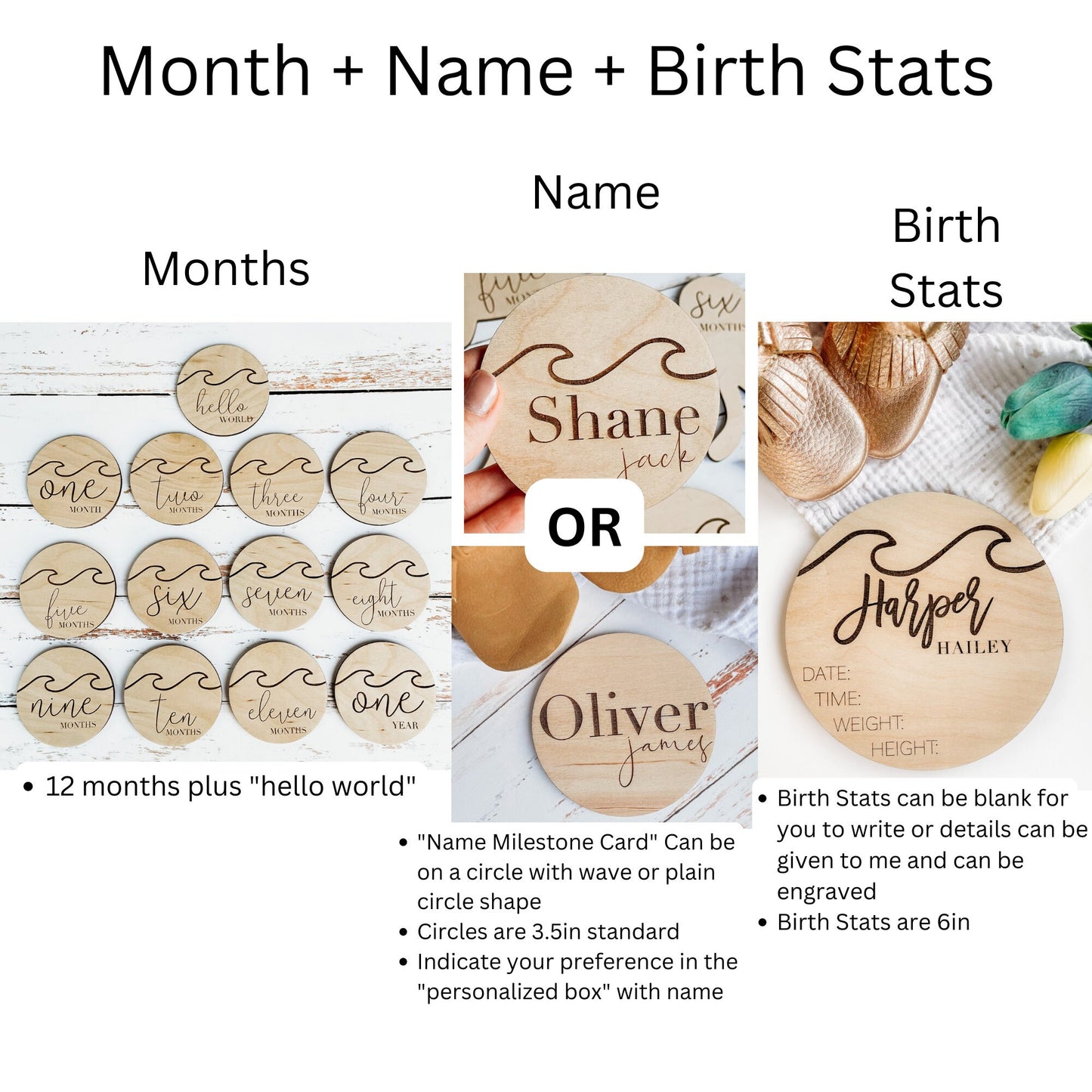 Ocean Monthly Milestone Disc For Baby Photo