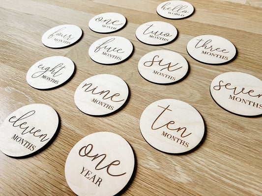 Minimalist Boho Nursery Monthly Milestone Cards