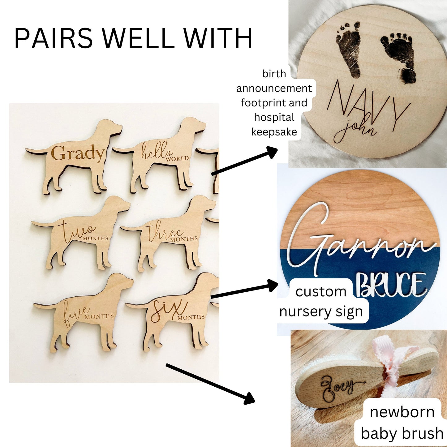 Dog Nursery Labrador Monthly Milestone Plaques