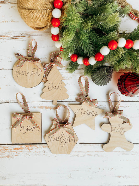 Personalized Wooden Stocking Tag