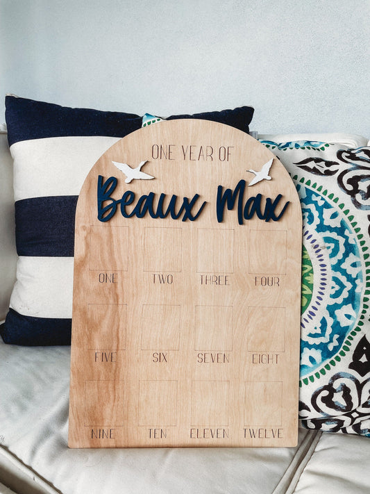 Milestone Board for First Birthday Party Decor
