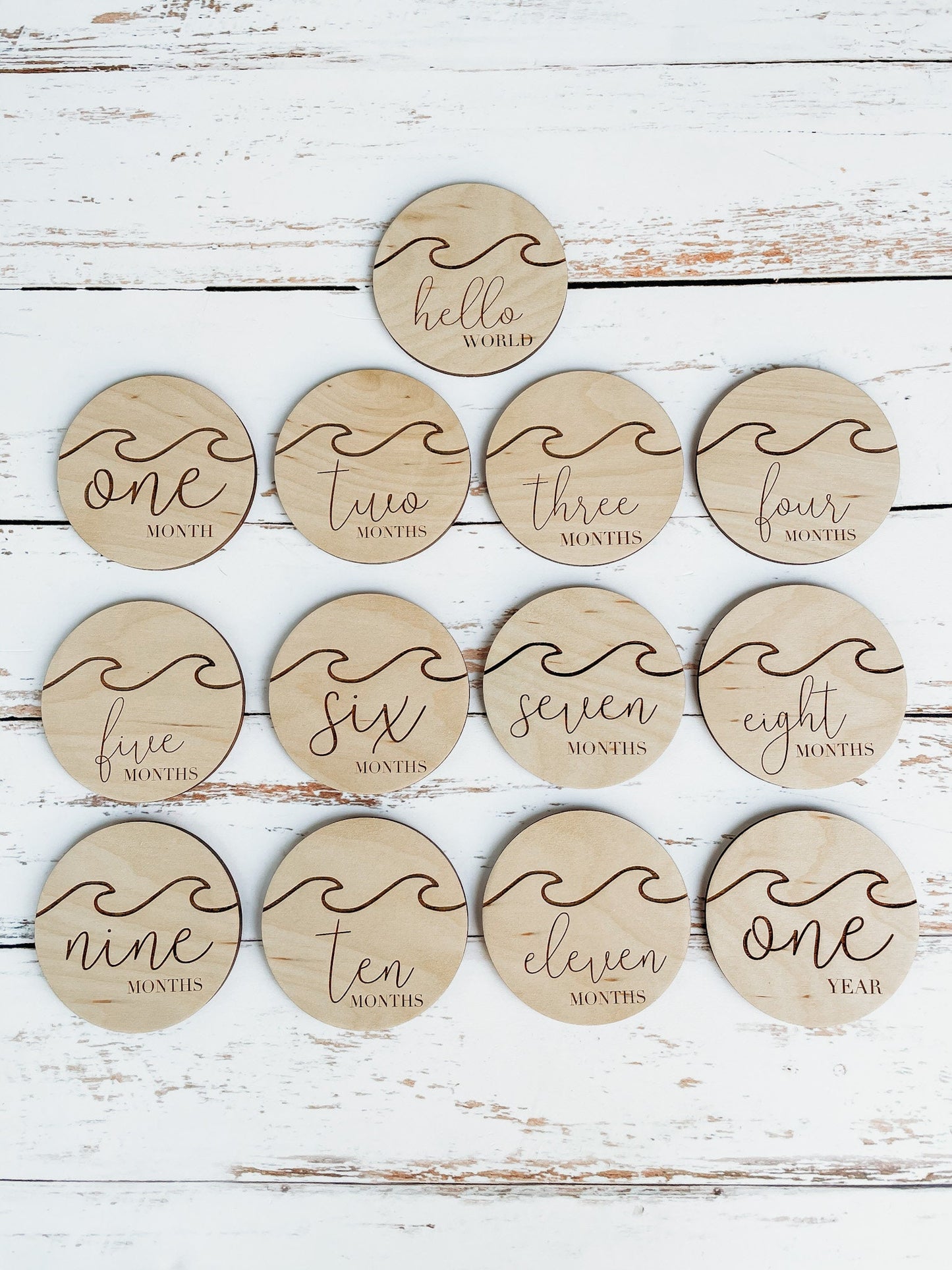 Ocean Monthly Milestone Disc For Baby Photo